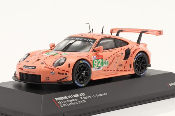 Porsche 911 RSR #92 Sieger LMGTE Pro Pink Pig 24h Le Mans 2018 1:43 Ixo