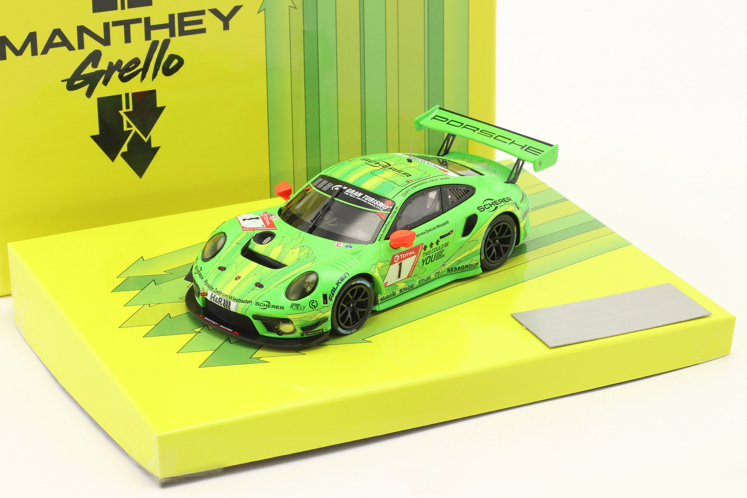 Porsche 911 GT3 R #1 24h Nürburgring 2019 Manthey Racing 1:43 Minichamps