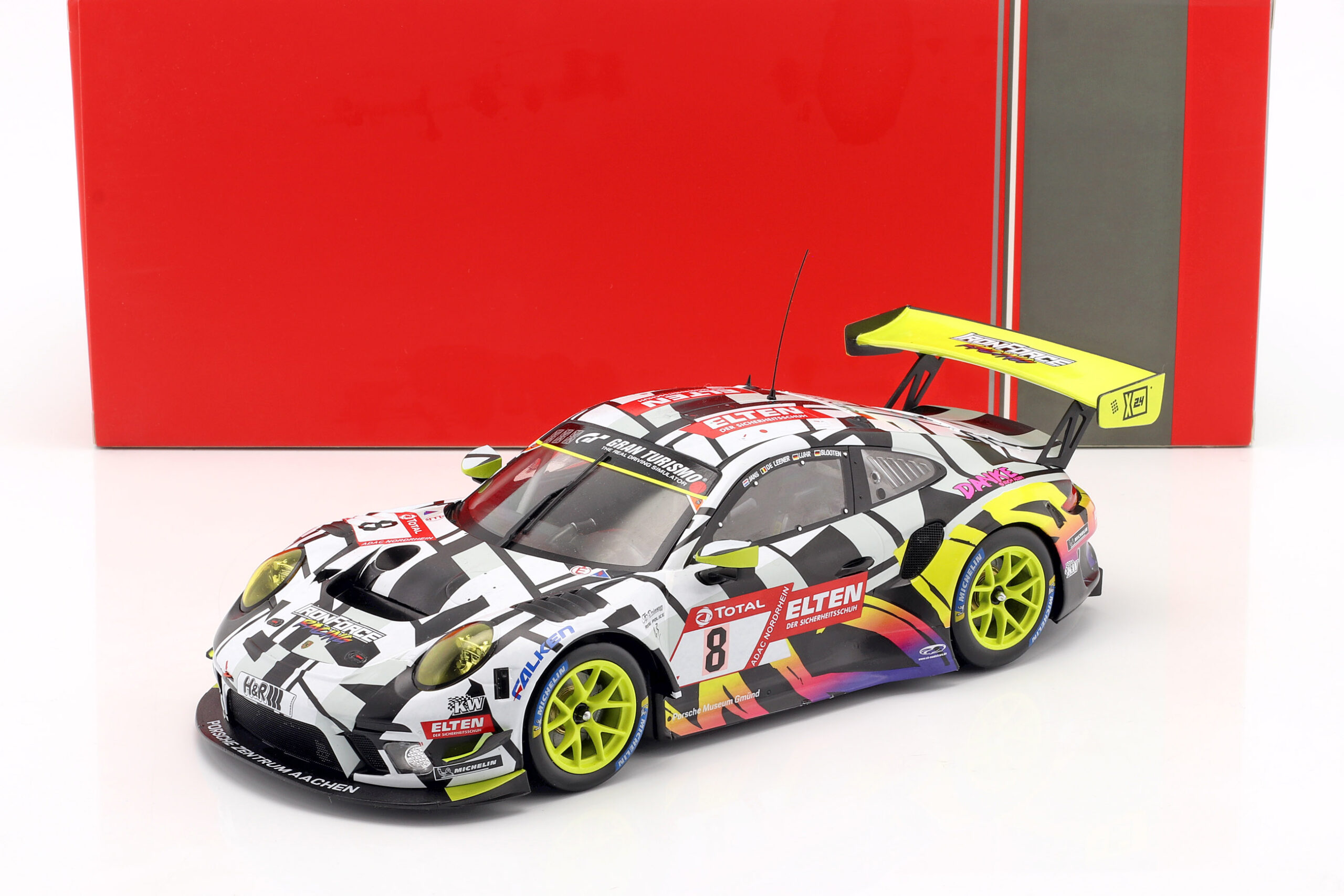 Porsche 911 GT3 R #8 IronForce Racing 24h Nürburgring 2019 Slooten, Luhr, de Leener, Jans 1:18 Ixo