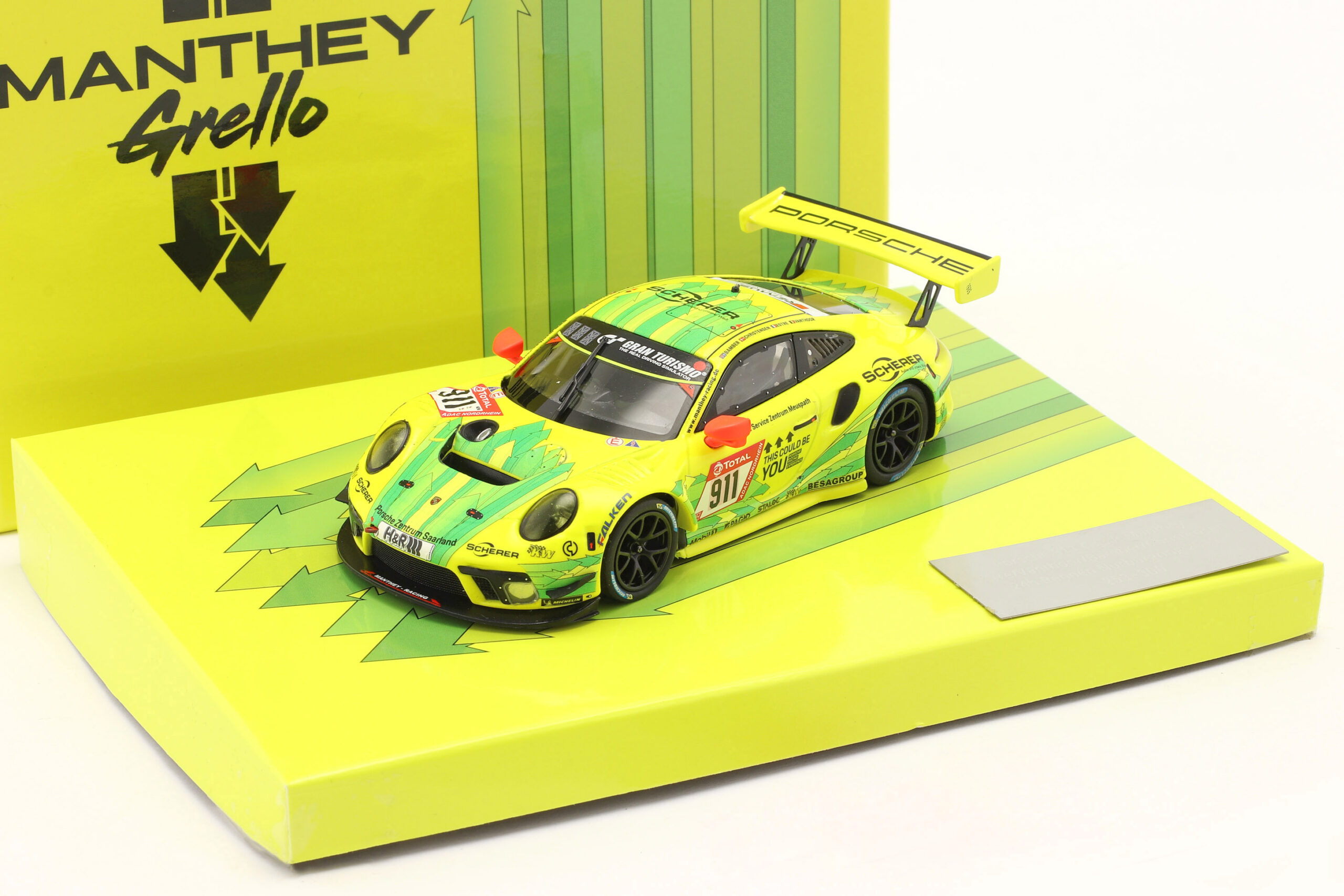 Porsche 911 GT3 R #911 2nd 24h Nürburgring 2019 Manthey Grello 1:43 Minichamps