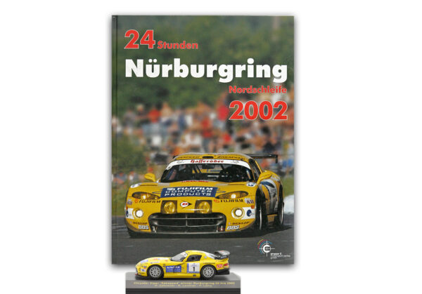 Buch 24h Nürburgring 2002 + Chrysler Viper GTS-R #1 Zakspeed Sieger 24h Nürburgring 2002 Zakowski, Lamy, Lechner 1:43 Ixo