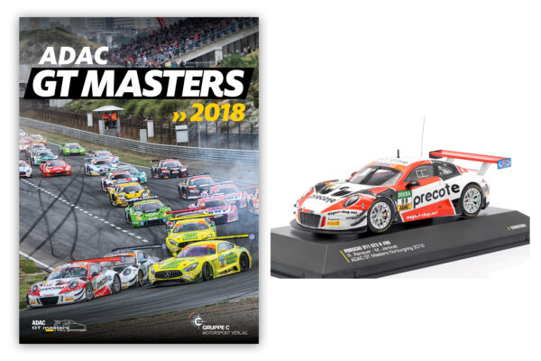Buch ADAC GT Masters 2018 + Modellauto Porsche 911 GT3 R #99 Herberth Motorsport ADAC GT Masters 2018 Renauer, Jaminet 1:43 CMR
