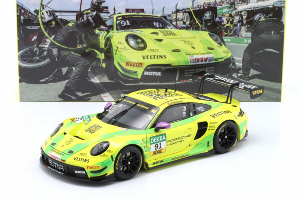 Porsche 911 GT3 R Grello #91 DTM Champion 2023 Thomas Preining Manthey 1:18 Minichamps